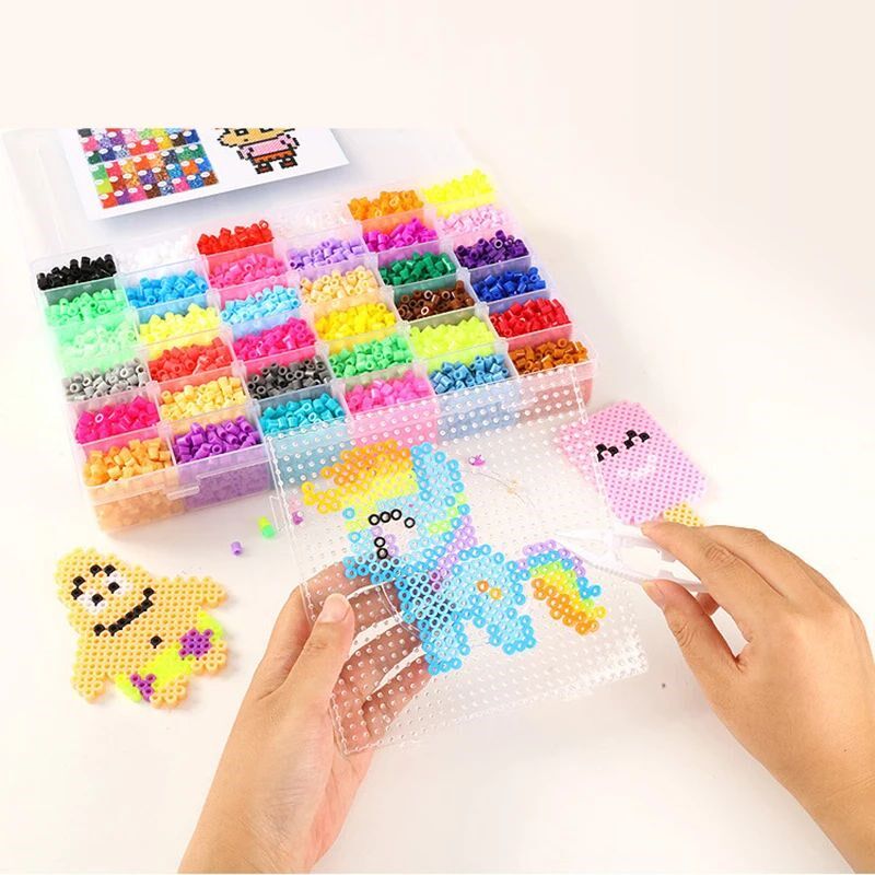 24/72 colors box set hama beads toy 2.6/5mm perler education