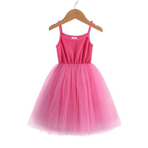 2023 Summer Cute Girls Princess Dress Kids Sleeveless Tulle