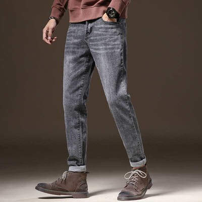 Spring Jeans Mens New Slim-fit Skinny Pants Stetch Casual A