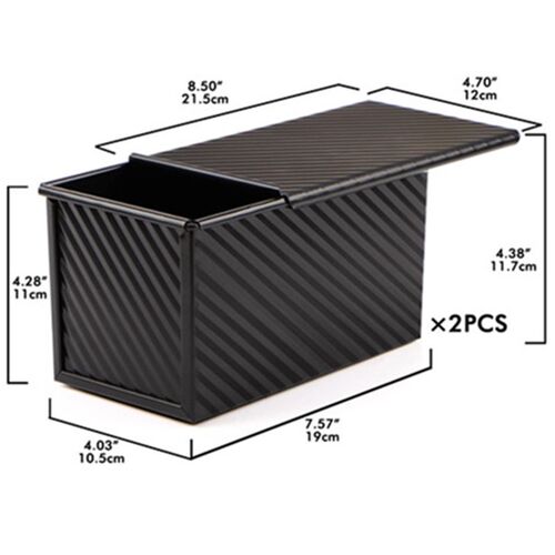 Pullman Loaf Pan Non-Stick Coating Bread Toast Box Bakeware