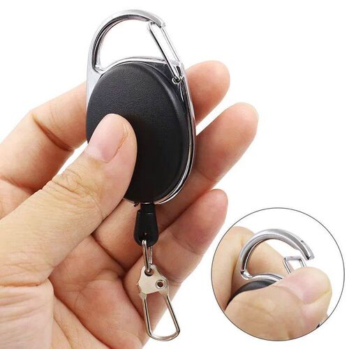 1-4pcs Retractable Key Chain Reel Badge Holder Fly Fishing Z