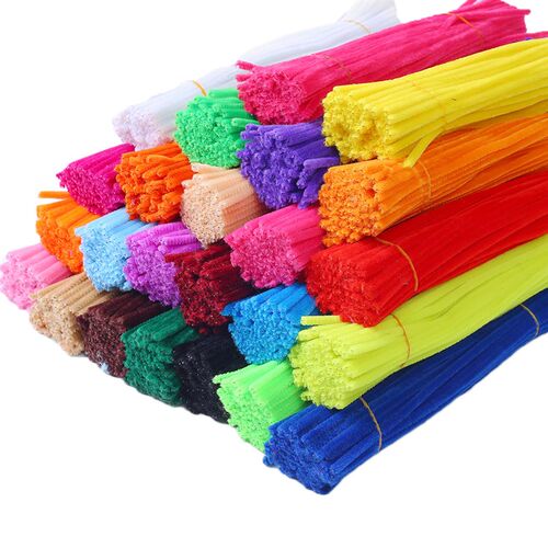 50pcs Chenille Stem Pipe Kids DIY Creative Toys Chenille s C