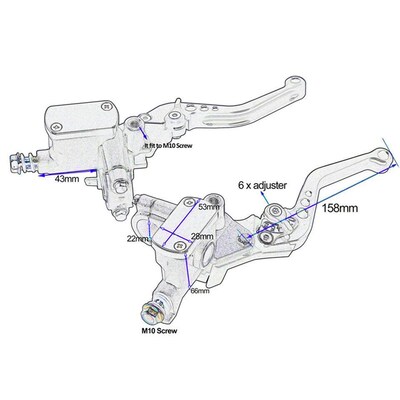 22mm Motorcycle Master Cylinder Lever Brake Hydraulic Clutch