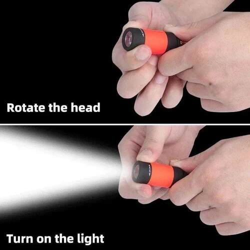 LED Micro Pocket Flashlight Portable USB Rechargeable Keycha