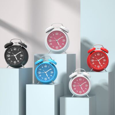 rectangular rising time small alarm clock desk timer student