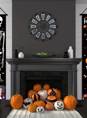 2pcs Halloween Decorations Porch Banners Welcome Sign for Ho