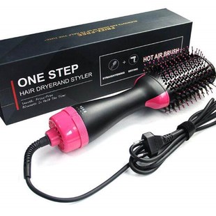 1000W Hair Dryer Brush 2 In1 负离子蓬蓬卷直发梳子热风吹风机
