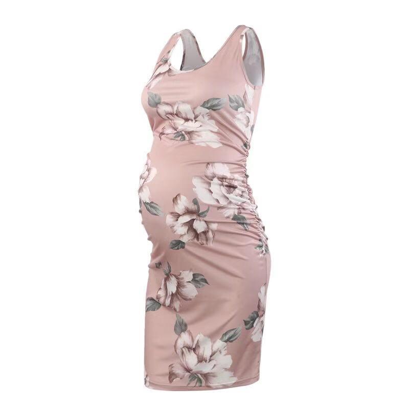New maternity vest dress summer dresses printed short skirt图片