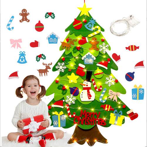 DIY Felt Christmas Tree Set Christmas Decorations Xmas Wall