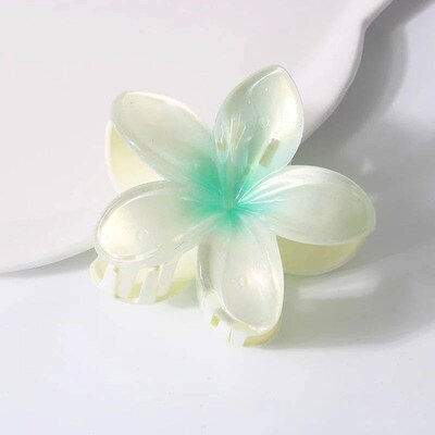 Pearl Light 8CM Summer Flower Hair Claw Clip Hairpin Barrett