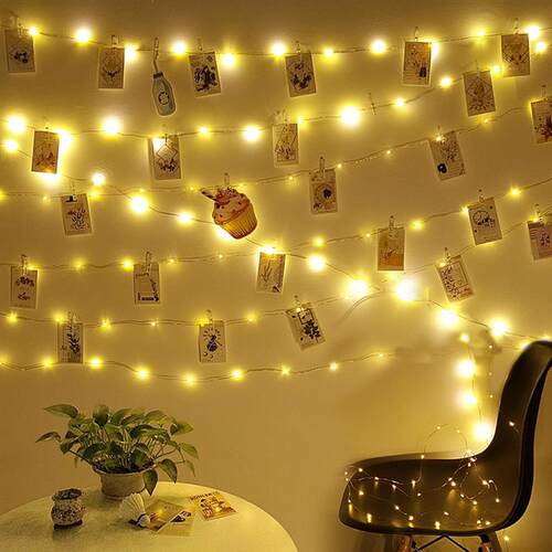 Photo Clip Light Banner Wedding Decoration Birthday Party De