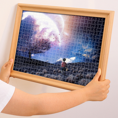 拼图装裱框架裱框砌图0画框70专用摆台1000片照片定制相框