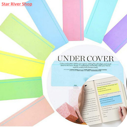 8PCS/Pack Clear Bookmark Guided Reading Highlight Strips Col