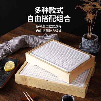 Ice plate ice plate sushi plate ice plate tray salmon