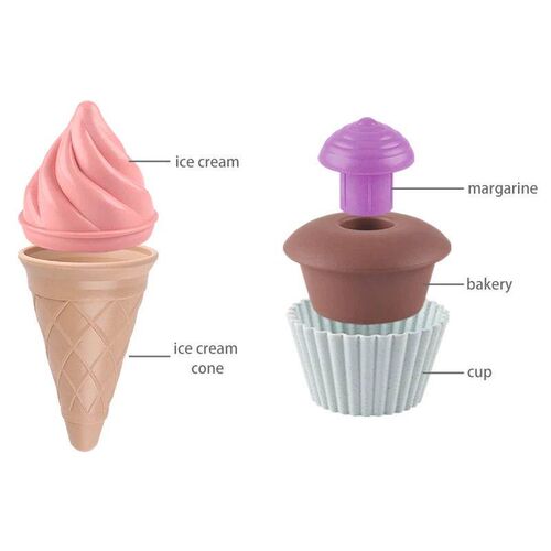 Childrens beach ice cream toys Ice cream cone Beach sand di