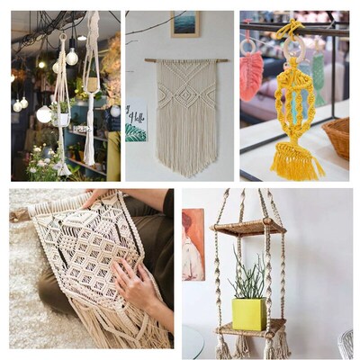 2mm 100M Macrame Cord Rope Cotton Twine Thread String Crafts