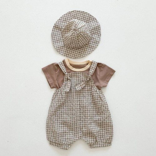 Korean Style Summer Infant Baby Boys Girls Clothes Set Cotto