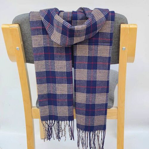 Women Winter With Tassel Color Lattice Cashmere Scarves Thin