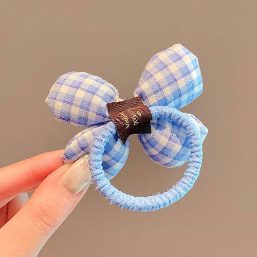 Childrens Flower Hair Rings Girls High Horse Tail Hair
