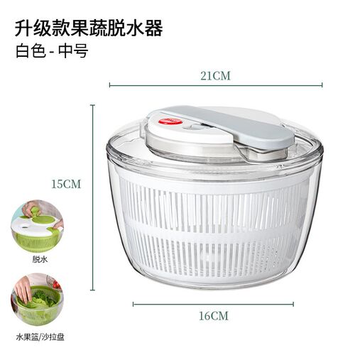 PressType Salad Spinner Dehydrator Wash Basin Drain Basket f