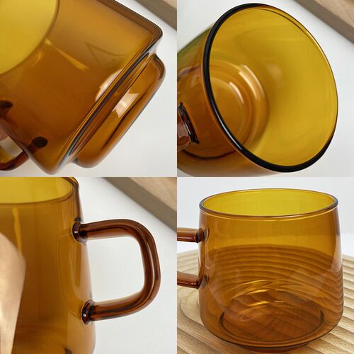 Holaroom Colorful Coffee Mug High Borosilicate Glass Coffee