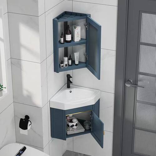 Small Apartment triang0e Wash Basin Cabinet Combination Bath
