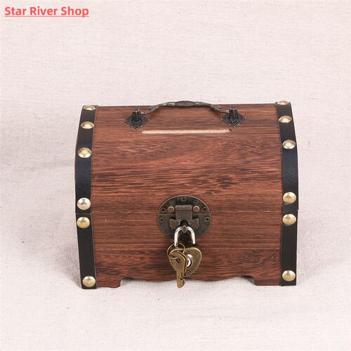 Vintage Treasure Storage Box Piggy Bank Organizer Saving Box