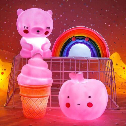 Baby Night Light LED Cartoon Lamp Stars White Clouds Ice cre