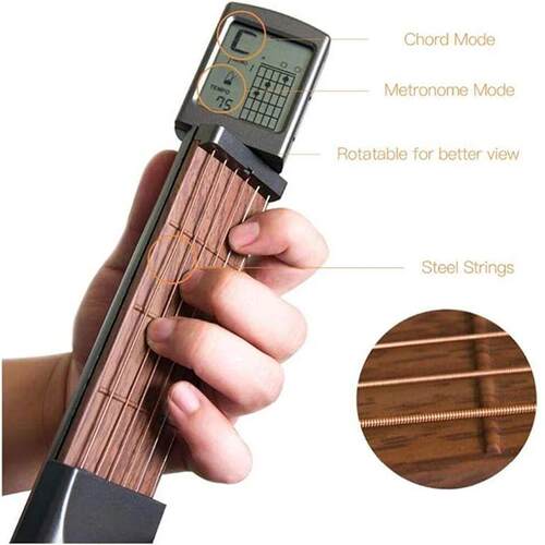 Pocket Guitar Chord Practice Tool, Portable Guitar Neck for