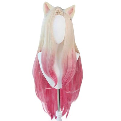 KDA Baddest Ahri Cosplay Wigs LOL KDA Cosplay Blonde Mixed