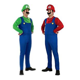 Disguise Men Luigi Deluxe Adult Costume Super Brothers Costu