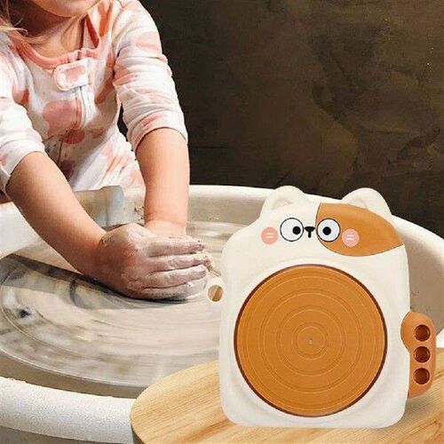 Kids Pottery Wheel Kit Electric Clay Wheel Cartoon Pottery