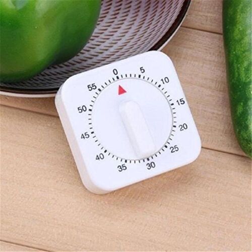Square 60 Minute Mechanical Kitchen Cooking Timer Alarm Food