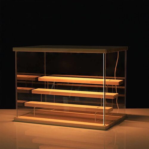 2-4 Tier Riser Display Stand Case Led Light Clear Acrylic Sh