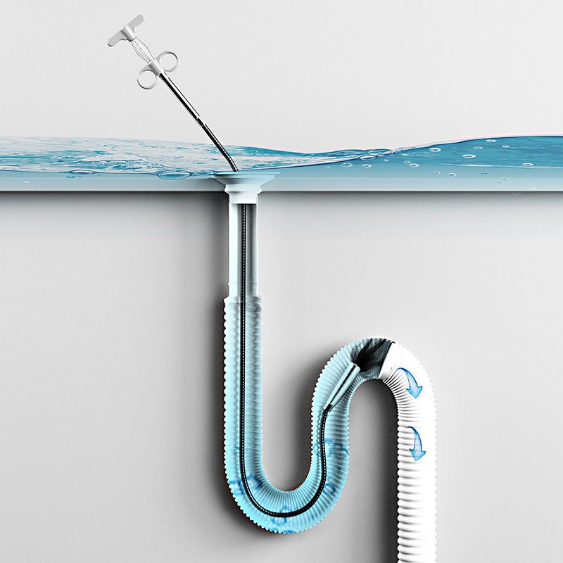 60/90/160mm Sewer Pipe Unblocker Bathroom Hair Sewer Sink Cl - 实物图