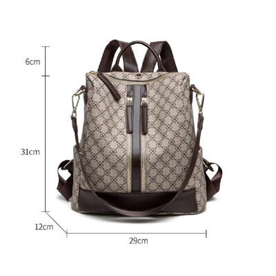 Women Luxury Vintage Tourist Pack Bag Big Capacity Bags Bran