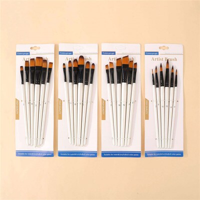 12Pcs 12Pcs Artst Pant Bru Set Nylon Brstles Watercolor