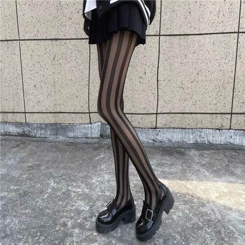 Striped Thigh High Stockings Pantyhoses Lingerie Hosiery Ult