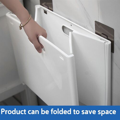 Wall Mounted Laundry Basket Folding Plastic Dirty Clothes S