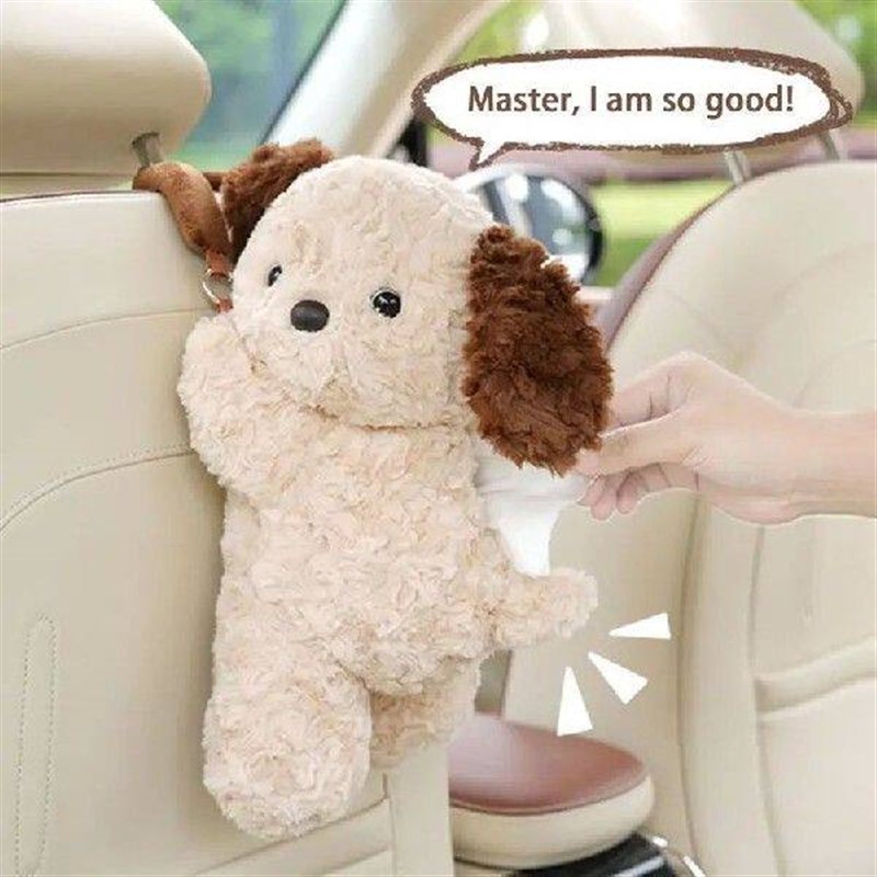 Car Tissue Holder Dog Cute Dog Napkin Holder For Car Cute