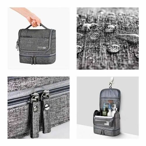 Foldable Toiletry Washbag with Hanging Hook Waterproof Women