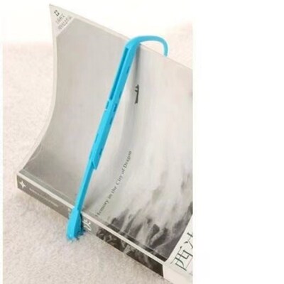 1 Pcs Book Reading Support Clip Pink Blue Bookends Office Sc