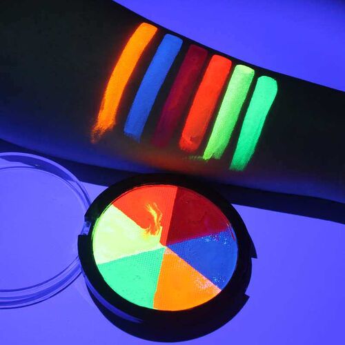 6 Color Fluorescent Painted Round Box Water Soluble Body Pai