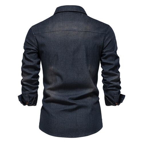2024 foreign trade trend new US size denim no ironing shirt