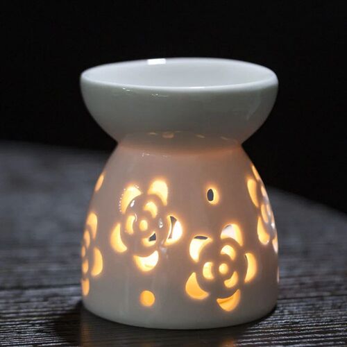 2023 Household Practical Ceramic White Oil Burner Melt Wax W