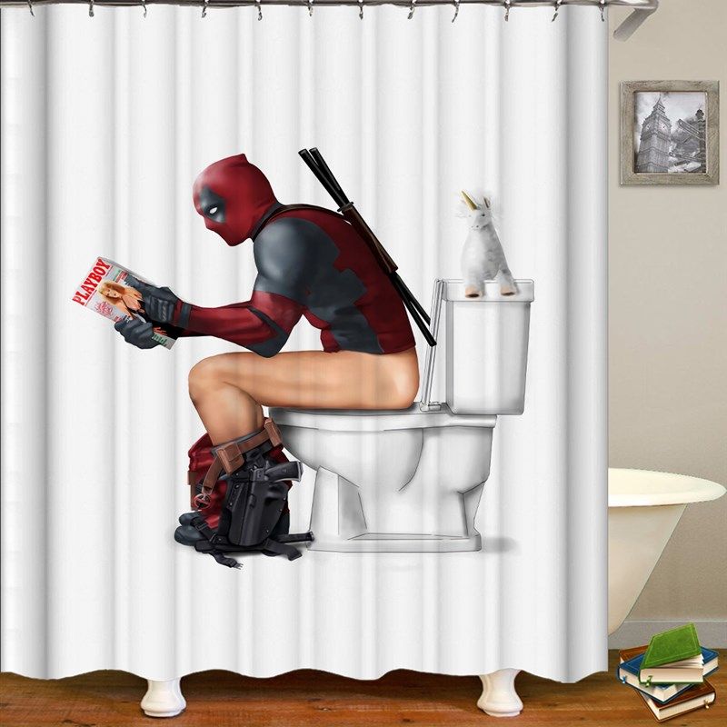 创意搞笑浴室 涤纶布防水防霉浴帘布铜扣眼 1*高1,家庭/个人清洁工具,浴帘,淘宝优惠券,粉丝福利购,淘宝优惠卷