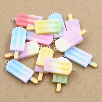 10pcs Charms Summer Ice Cream Popsicle Ice Icicle Lolly Pend