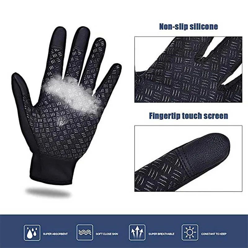 Winter Gloves For Men Waterproof Windproof Cold Gloves Snowb - 实物图