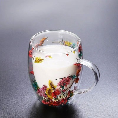 Double Layer Glass Cups High-temperature Resistant High Boro