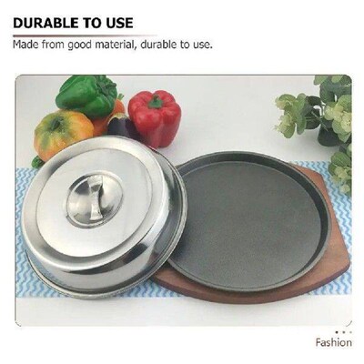 Teppanyaki Grill BBQ Tray Steak Board Cast Iron Plates